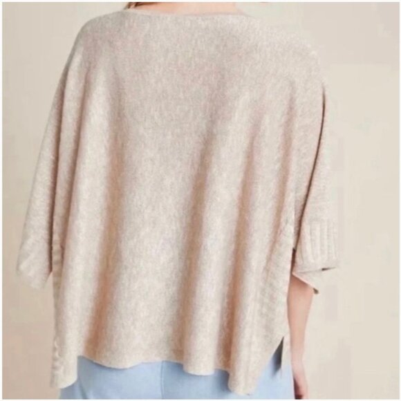 Anthropologie Alicia Shimmer Pullover Sweater Tee - Picture 2 of 6